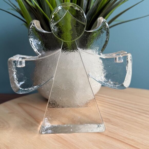 Wiesenthal-Hutte K Breit Angel Candle Holder Clear Glass MCM Brutalist W Germany - Picture 2 of 14